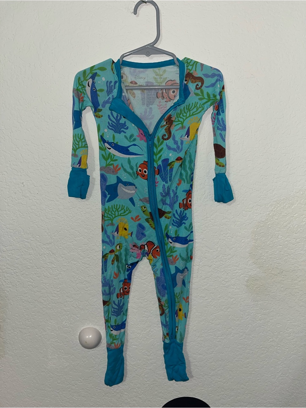 Little Sleepies Disney “Finding Nemo” printed footie pajamas